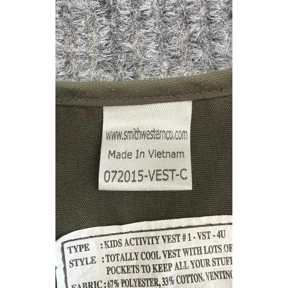 Smith Western Junior Ranger Kids Activity Vest XL National Parks Mesh Pockets